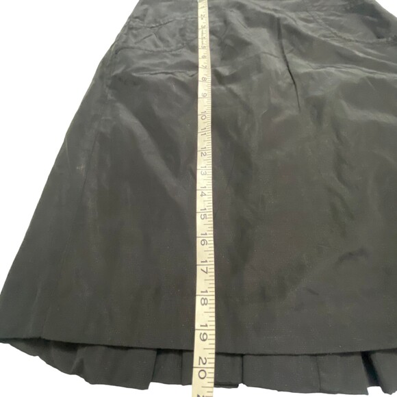 A/X Armani Exchange Pleated Flared Ruffled Lined Black Party Skirt Size 4 Mini - Picture 8 of 9